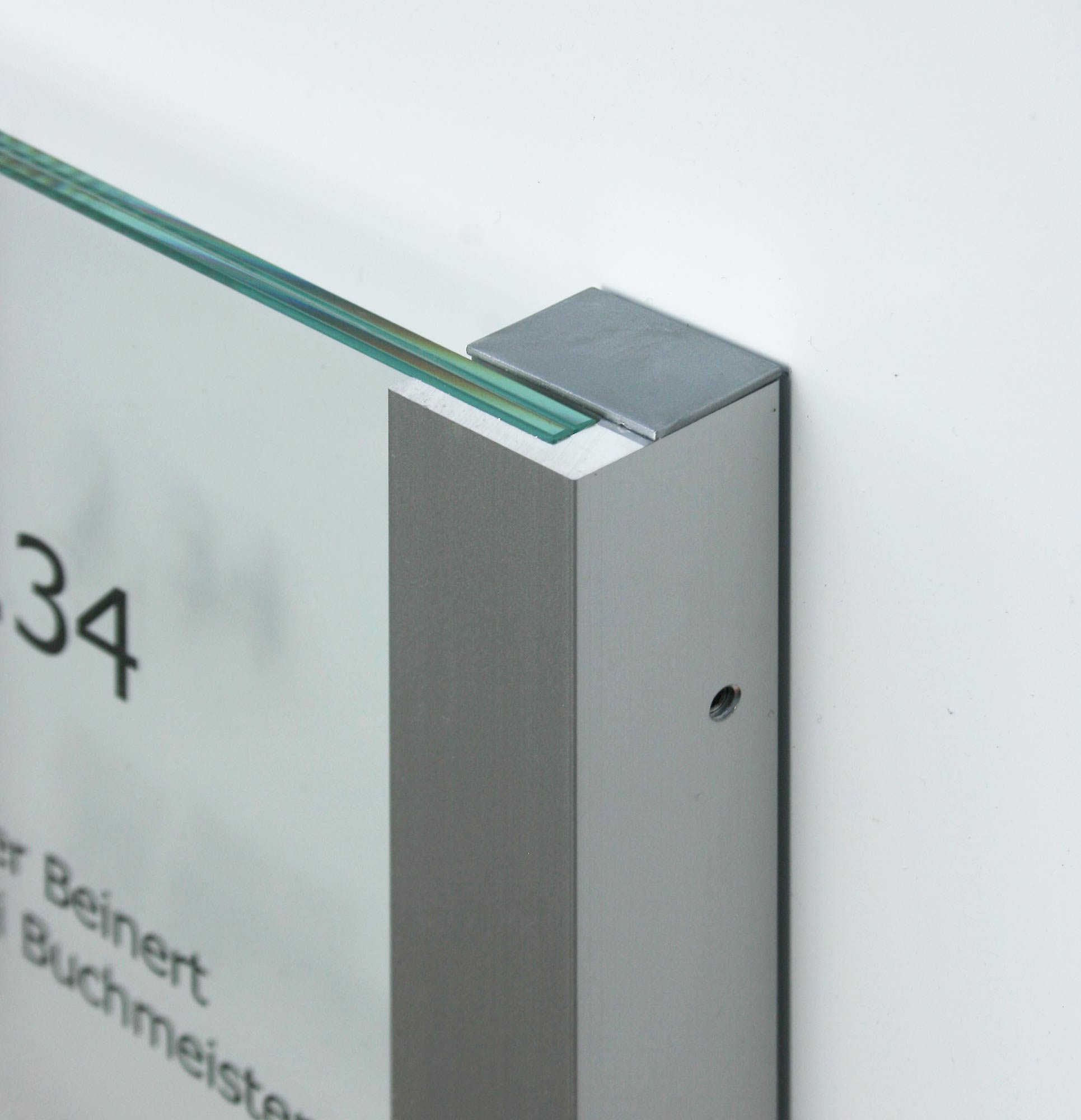 Glas-Türschild KRISTALLINO - 149 x 149 mm-Frei-Besetzt-Anzeige
