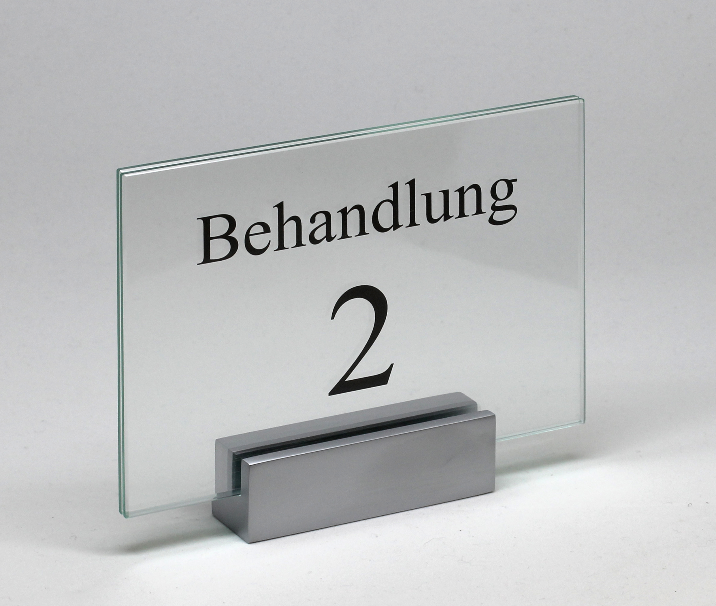 Glas-Türschild MONACO - 148 x 105 mm A6 quer