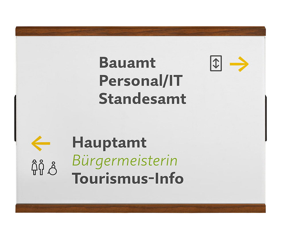 Türschild LMH OSLO Nussbaum - 297 x 222 mm (BxH) A4 quer