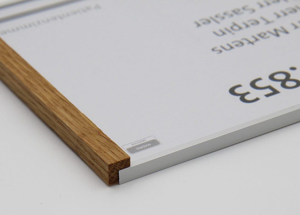 Türschild LMH Silver Line Eiche - 159,5 x 105,5 mm, DIN A6 quer