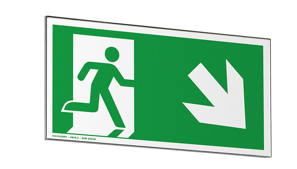 Türschild / Fluchtwegweiser RIO - 299 x 149,5 mm