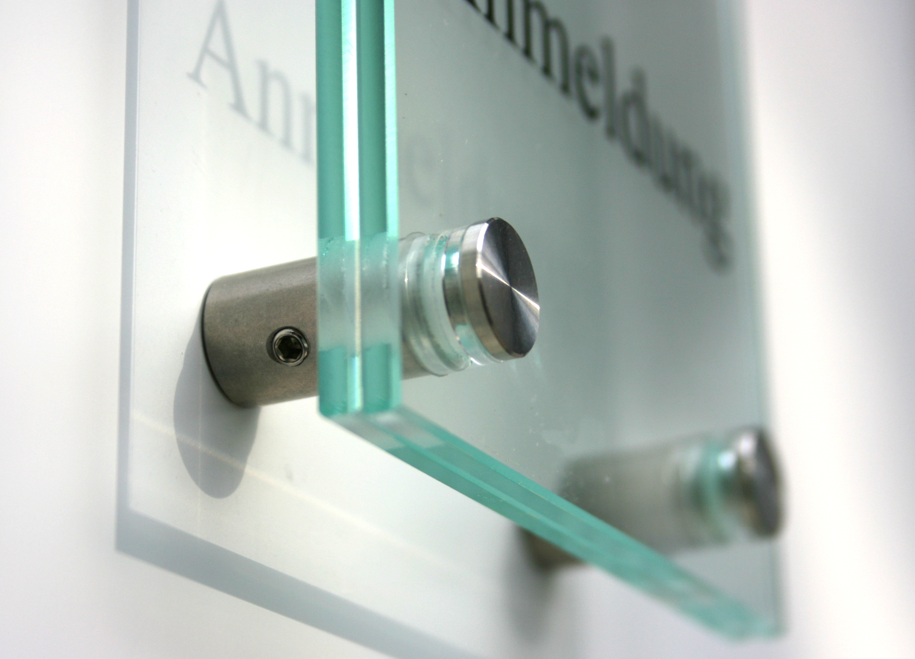 Glas-Türschilder KRISTALLUM-R - 150 x 150 mm