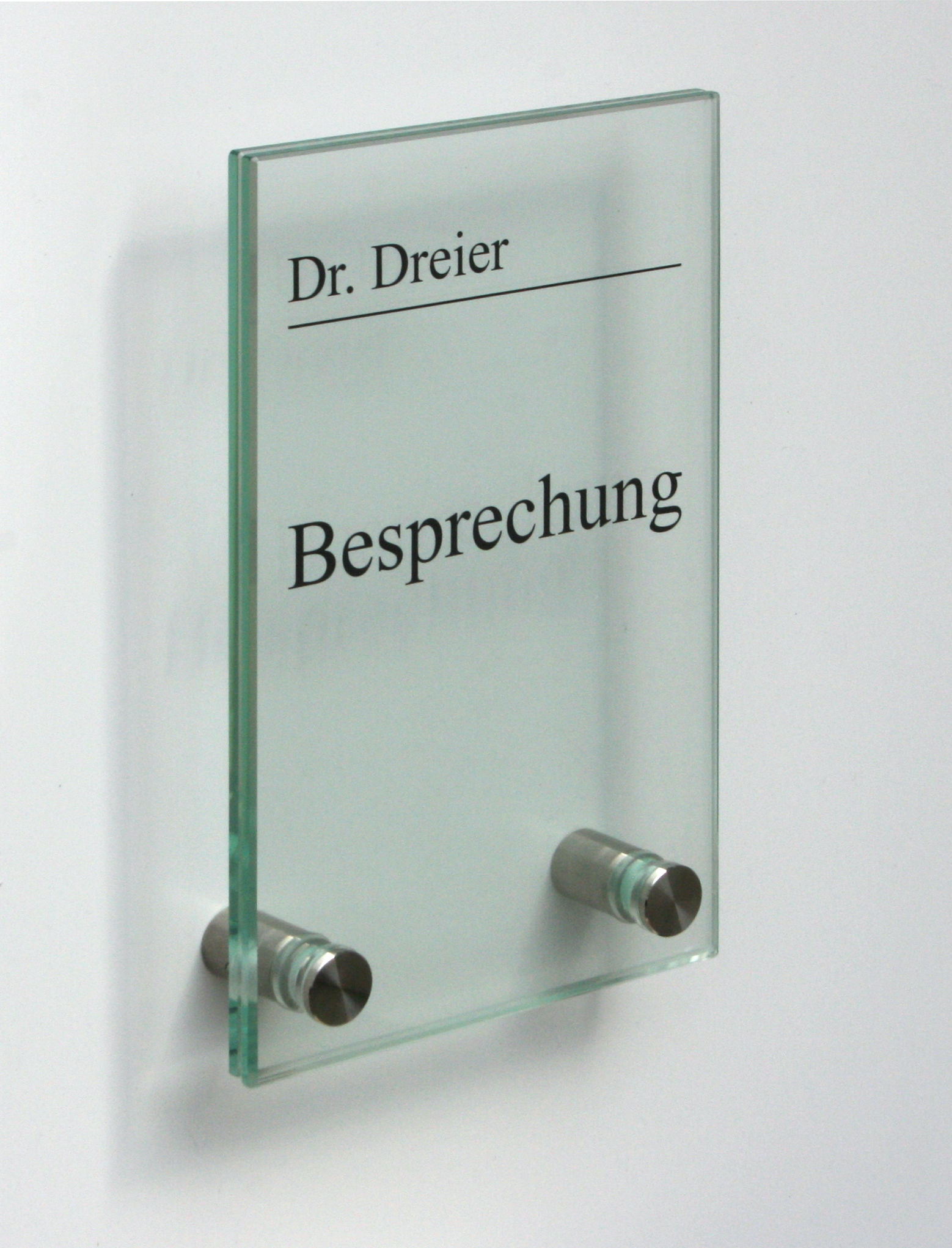 Glas-Türschild KRISTALLUM-R - 100 x 170 mm (BxH)
