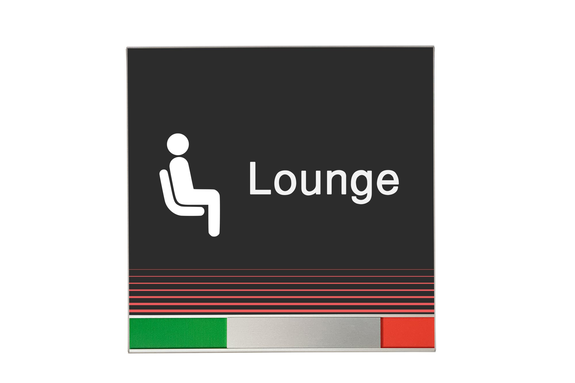 Türschild NIRO.clic Frei-Besetzt-Anzeige - 150 x 150 mm