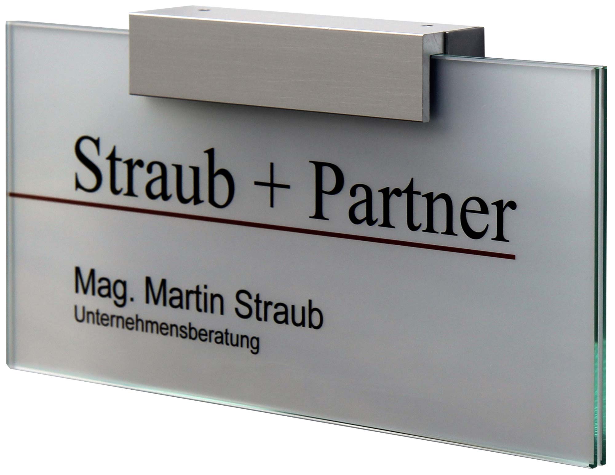 Glas-Türschild KRISTALLINO - 210 x 105 mm