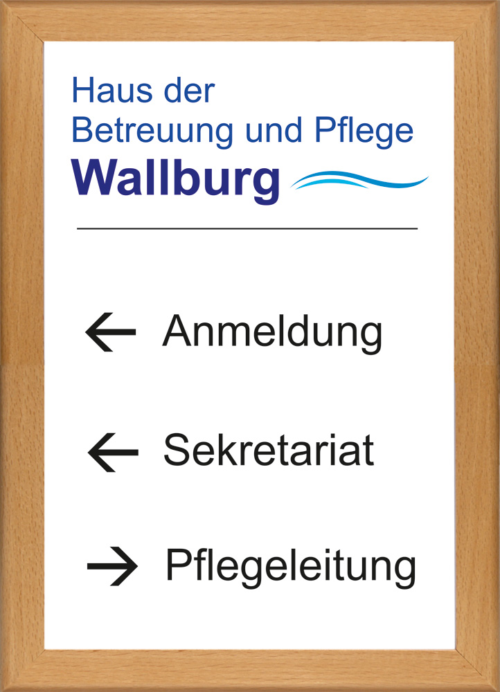 Türschild WoodSign-Buche - 234 x 321 mm A4 hoch