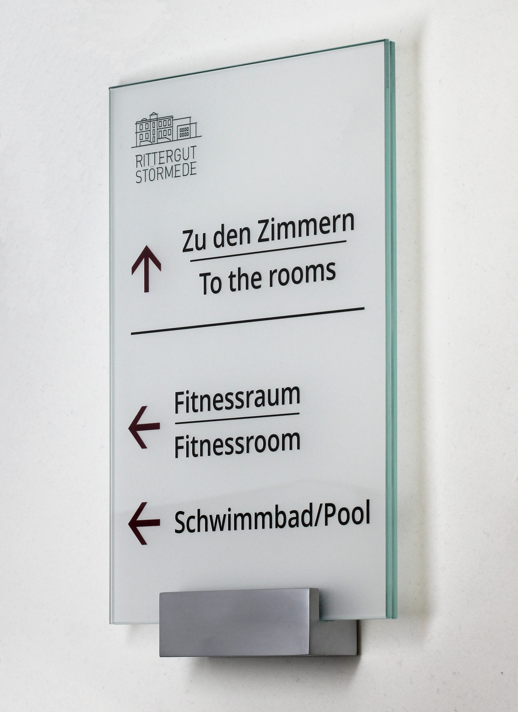 Glas-Türschild MONACO - 148 x 210 mm A5 hoch