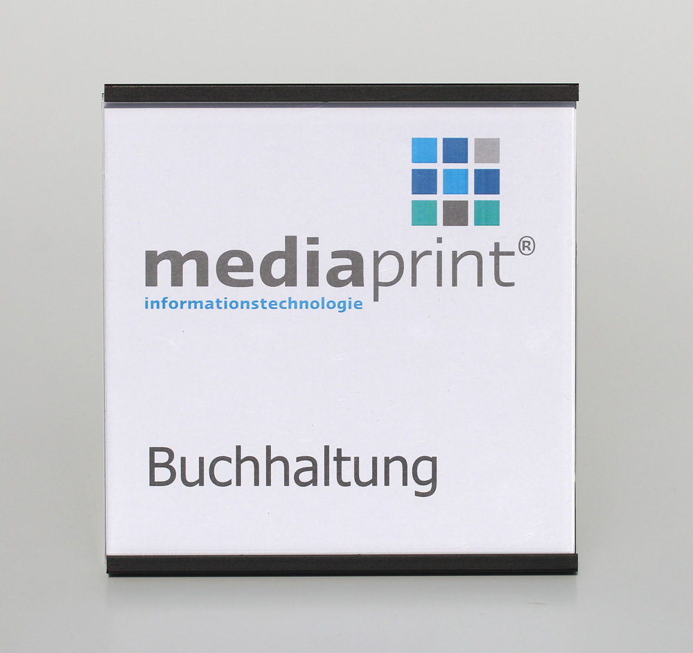 Türschild SlideFix Black - 297 x 210 mm (BxH) A4 quer