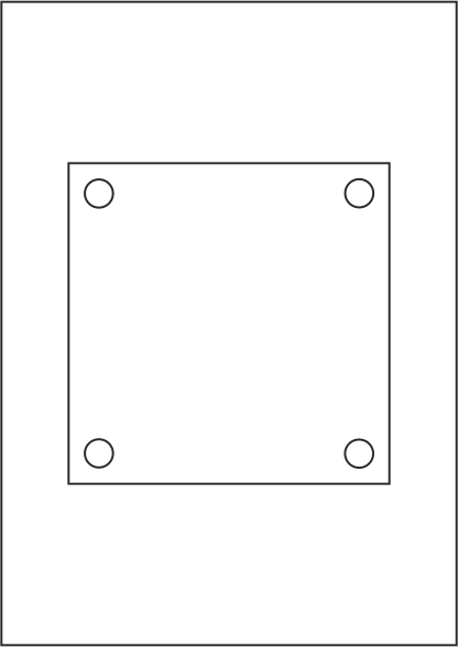 Laserdruck-Folie klar - KRISTALLUM-R + INOFIX-Q - 150 x 150 mm 4-Loch