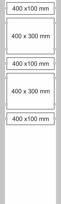 Edelstahl-Schildständer - Typ HGH-Plexi-4030