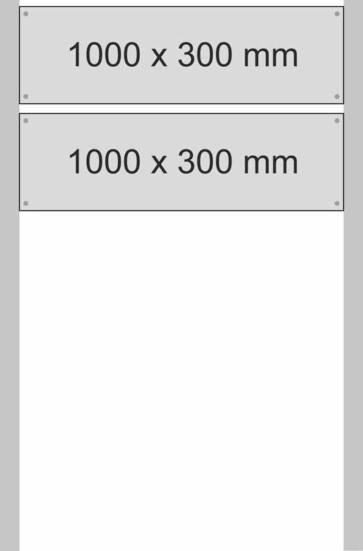 Edelstahl-Schildständer - Typ ESR-V2A-100300-2