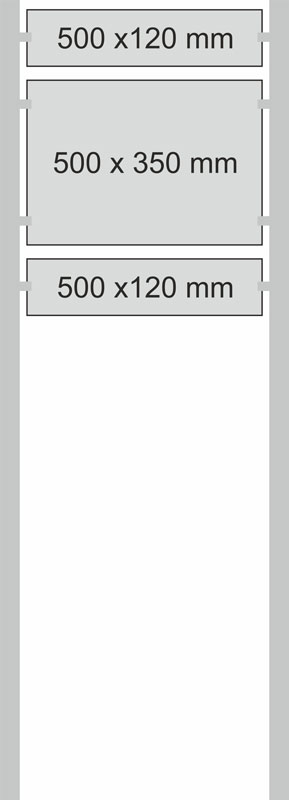Edelstahl-Schildständer - Typ HGH-V2A-5035