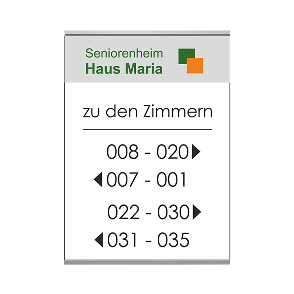 Türschild SlideFix Silber - 210 x 297 mm (BxH) A4 hoch