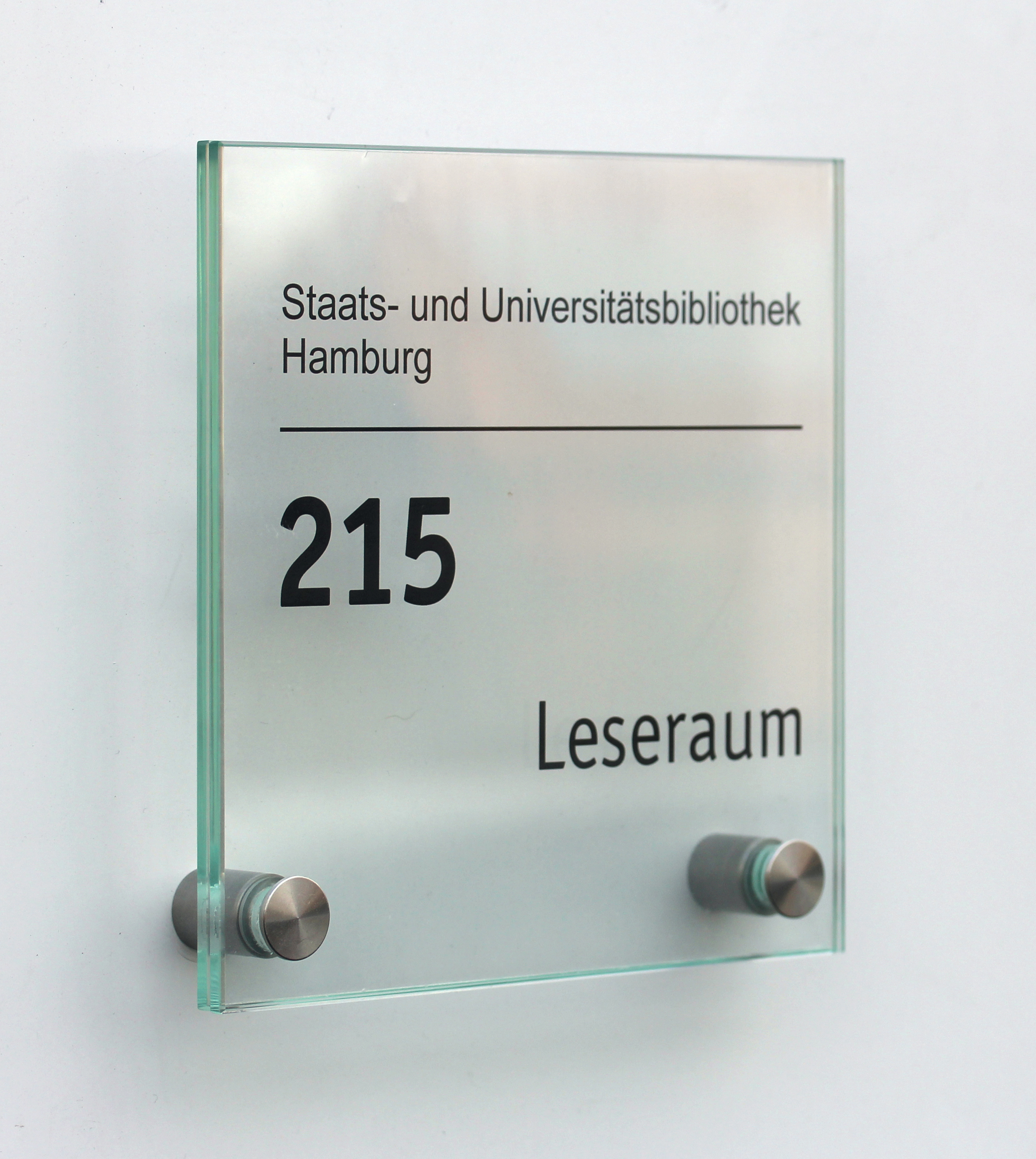 Glas-Türschilder KRISTALLUM-R - 150 x 150 mm