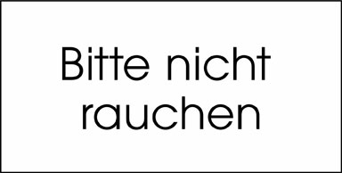 Typ Beta 135 x 68 mm - Bitte nicht rauchen