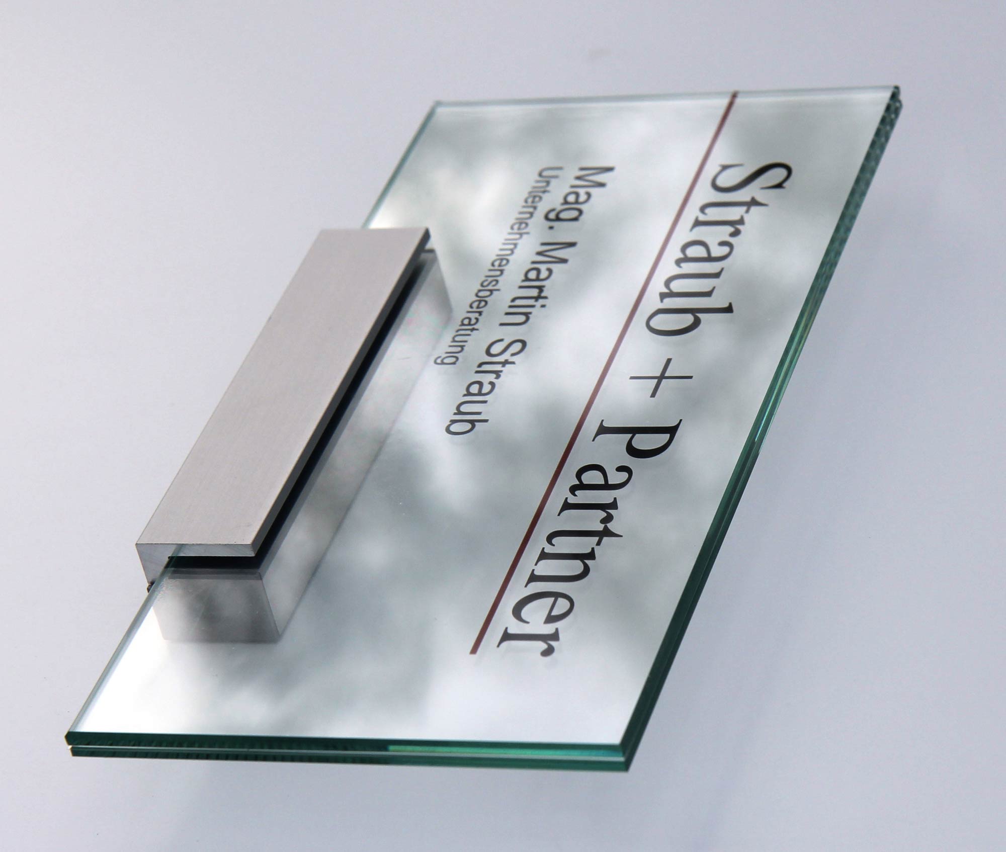 Glas-Türschild KRISTALLINO - 210 x 105 mm