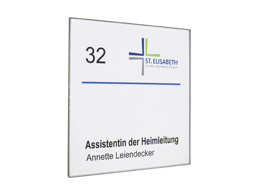 Edelstahl-Türschild ClickFix