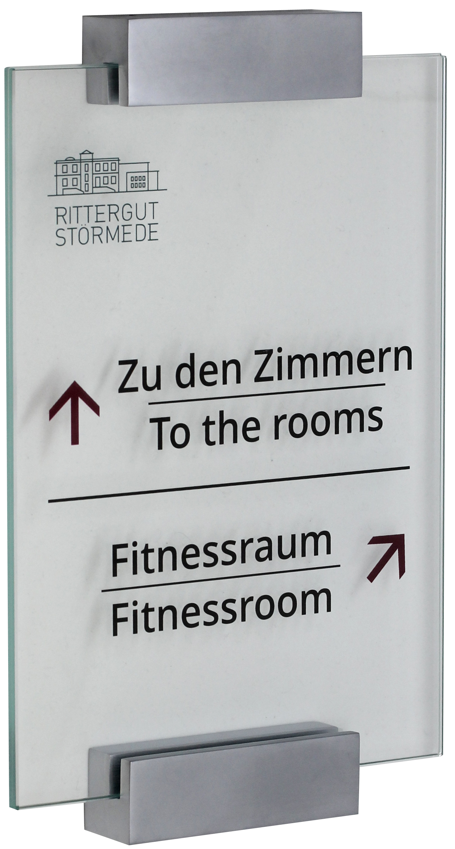Glas-Türschild MONACO - 148 x 210 mm A5 hoch