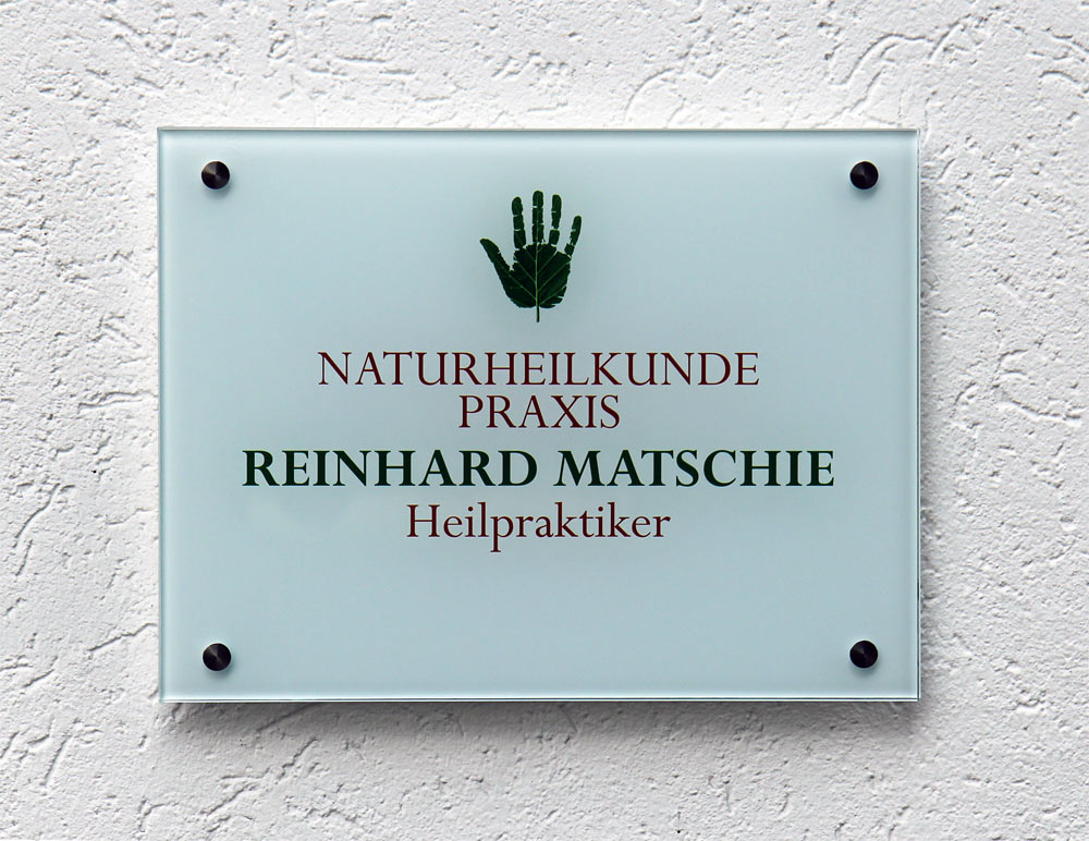 Echtglas-Schild (ESG) - 8 mm Typ Kristallum-weiß