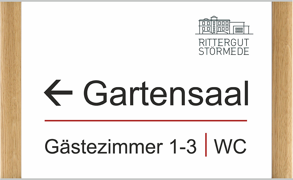 Türschild Westerwald-Eiche - 347 x 214 mm (BxH) A4 quer