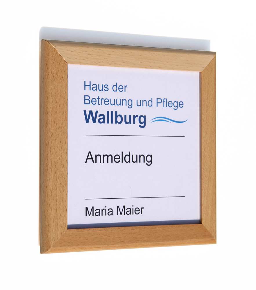 Türschild WoodSign-Buche - 174 x 174 mm