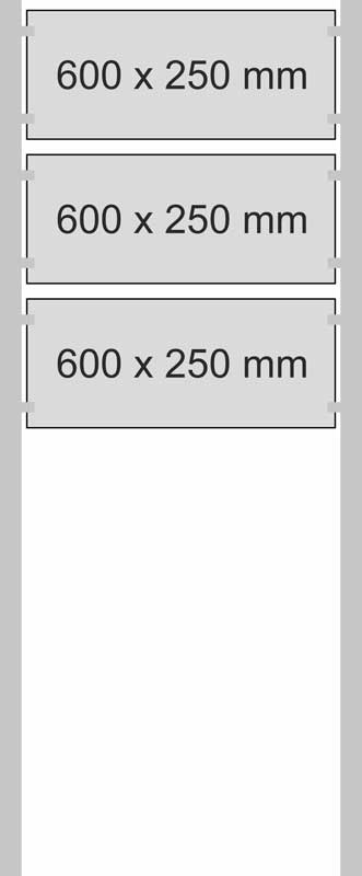 Edelstahl-Schildständer - Typ HGH-V2A-6025-3
