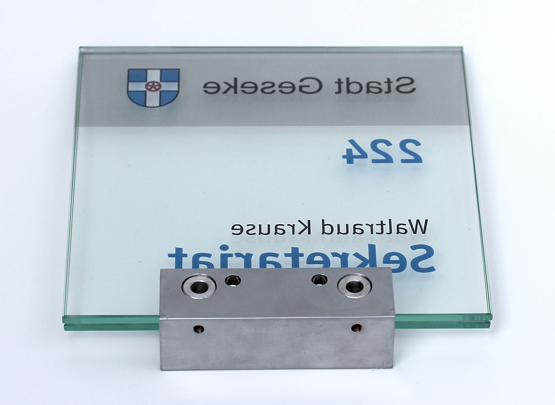 Glas-Türschild MONACO - 148 x 148 mm