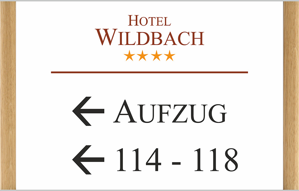 Türschild Westerwald-Eiche - 470 x 301 mm (BxH) A3 quer