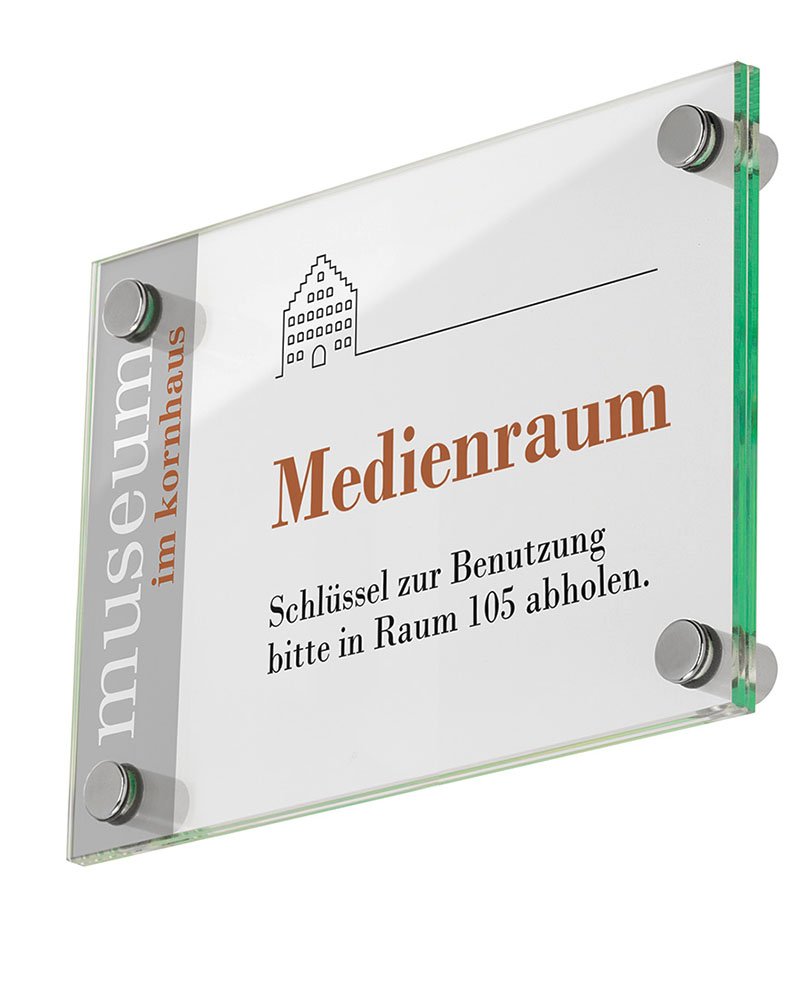 Glas-Türschild GALERIE - 210 x 148 mm, A5