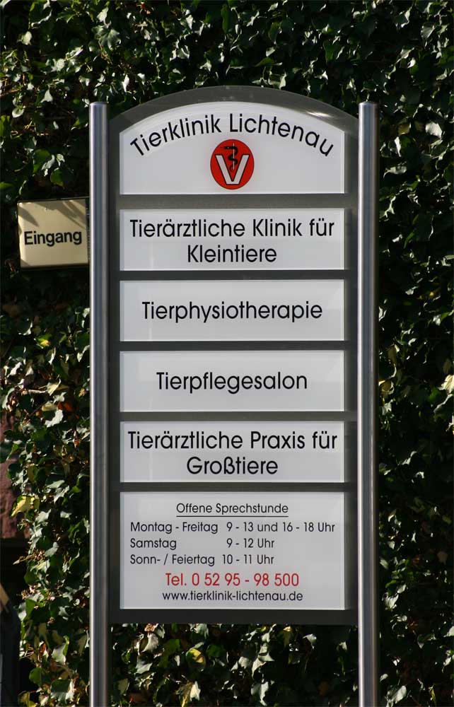 Edelstahl-Schildständer - Typ ESR-H-V2A-Plexi-Tier-Knoop