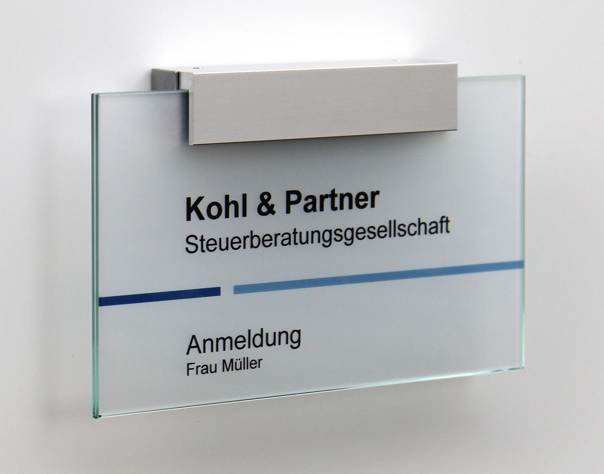 Glas-Türschild KRISTALLINO - 170 x 105 mm