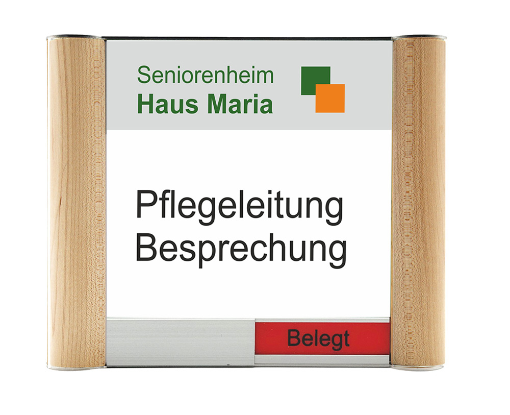 Türschild Westerwald-Ahorn - 190 x 150 mm (BxH) Frei/Besetzt-Anzeige