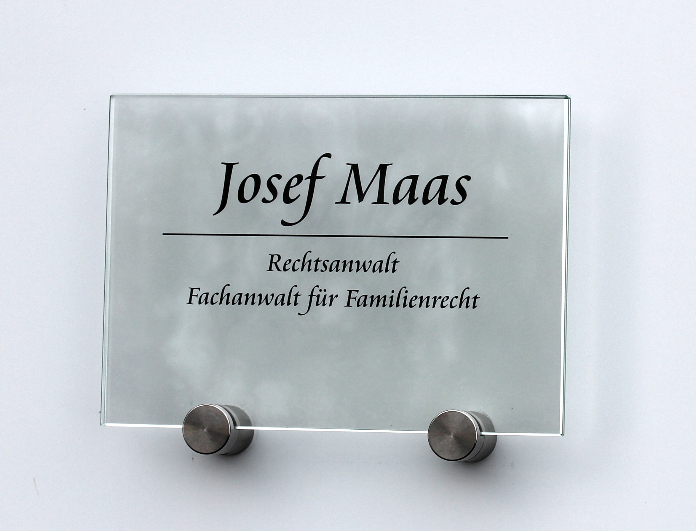 Glas-Türschild INOXO-K - 149 x 105 mm A6 (hoch oder quer)