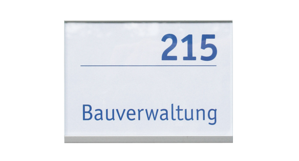 Türschild KRISTALLINO.w-Acryl - 149 x 110 mm (BxH) A6 hoch oder quer