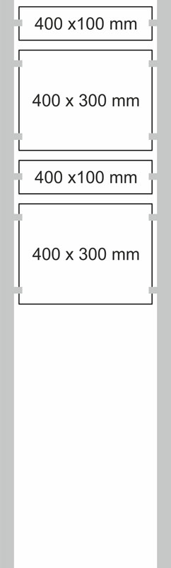 Edelstahl-Schildständer - Typ HGH-Plexi-4030