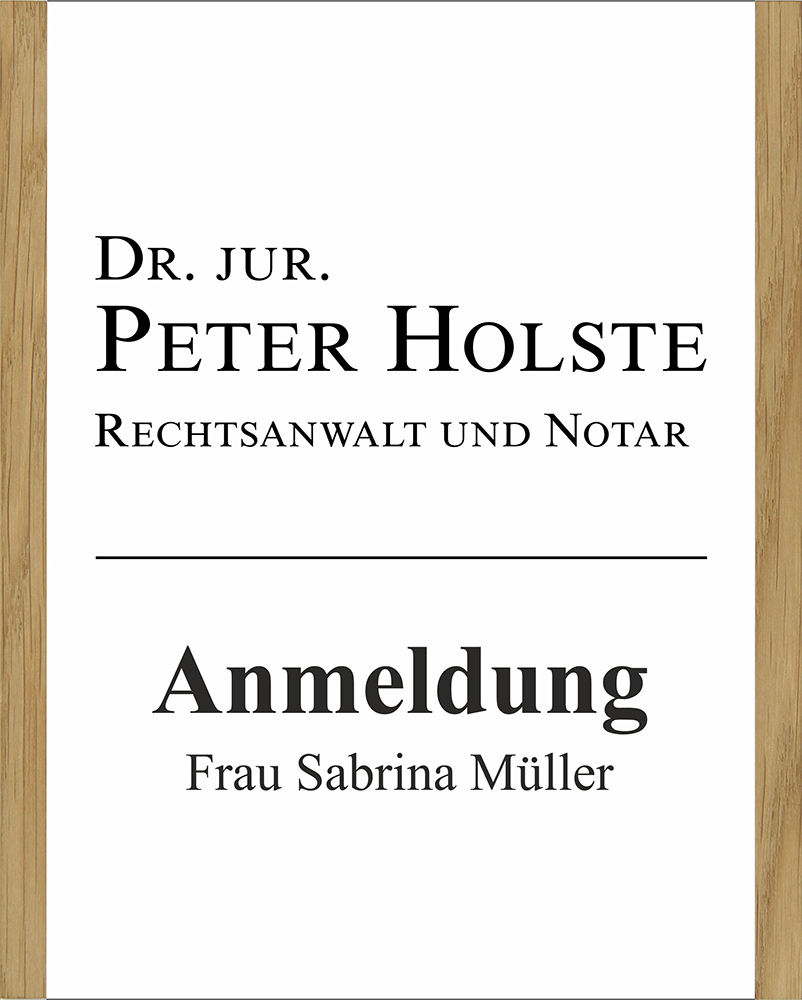 Türschild NIRO.eiche - 168 x 212 mm, A5 hoch