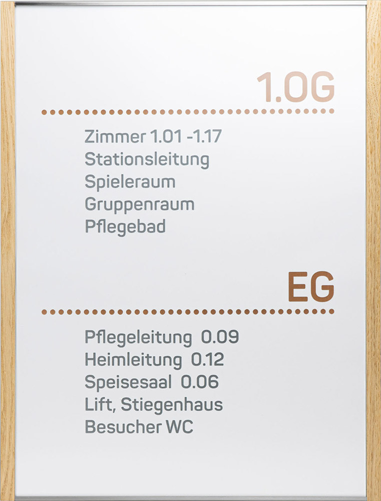 Türschild NIRO.eiche - 321,5 x 423,5 mm, A3 hoch