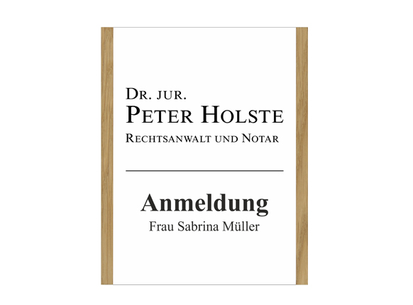 Türschild NIRO.eiche - 168 x 212 mm, A5 hoch