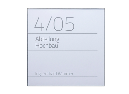 Edelstahl-Türschild NIRO.clic