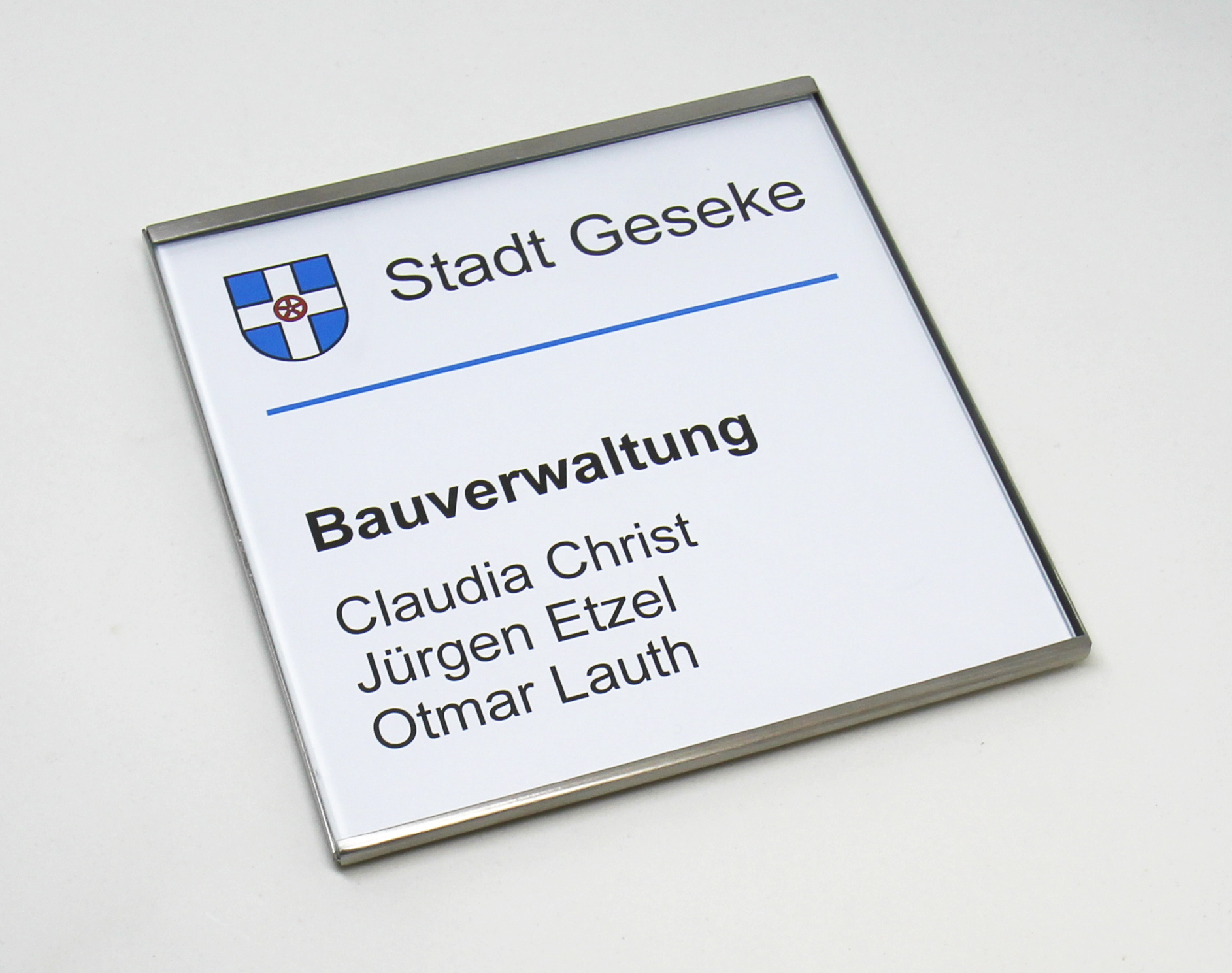 Türschild GlasFix - 150 x 105 mm (BxH) A6 quer