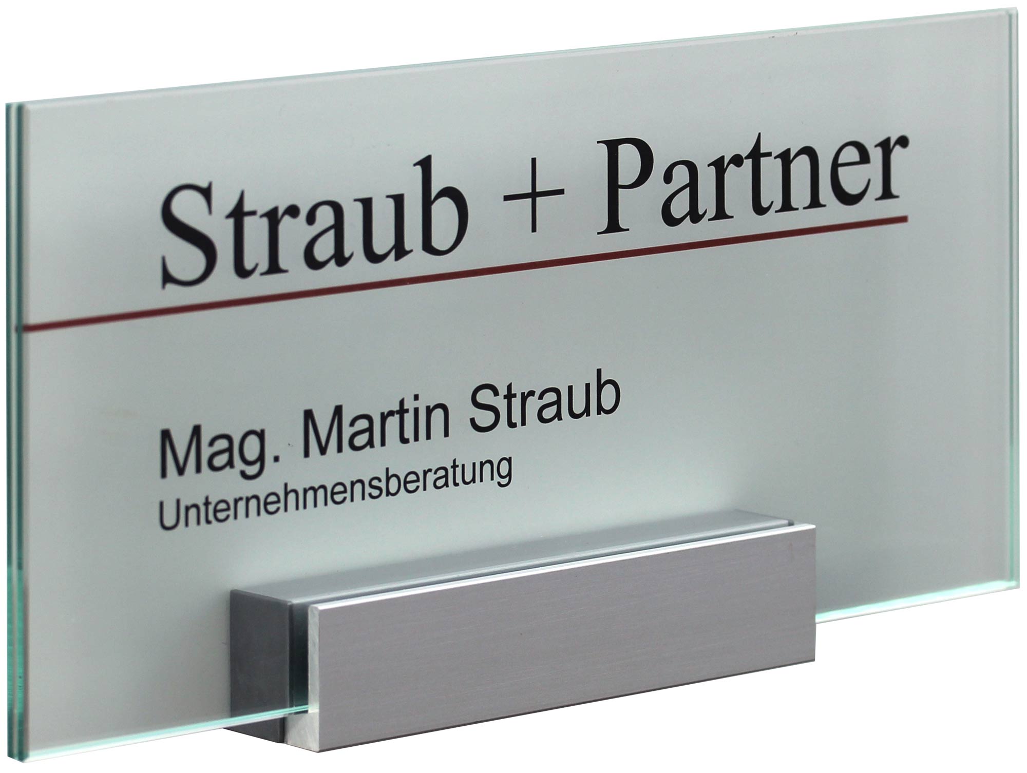 Glas-Türschild KRISTALLINO - 210 x 105 mm