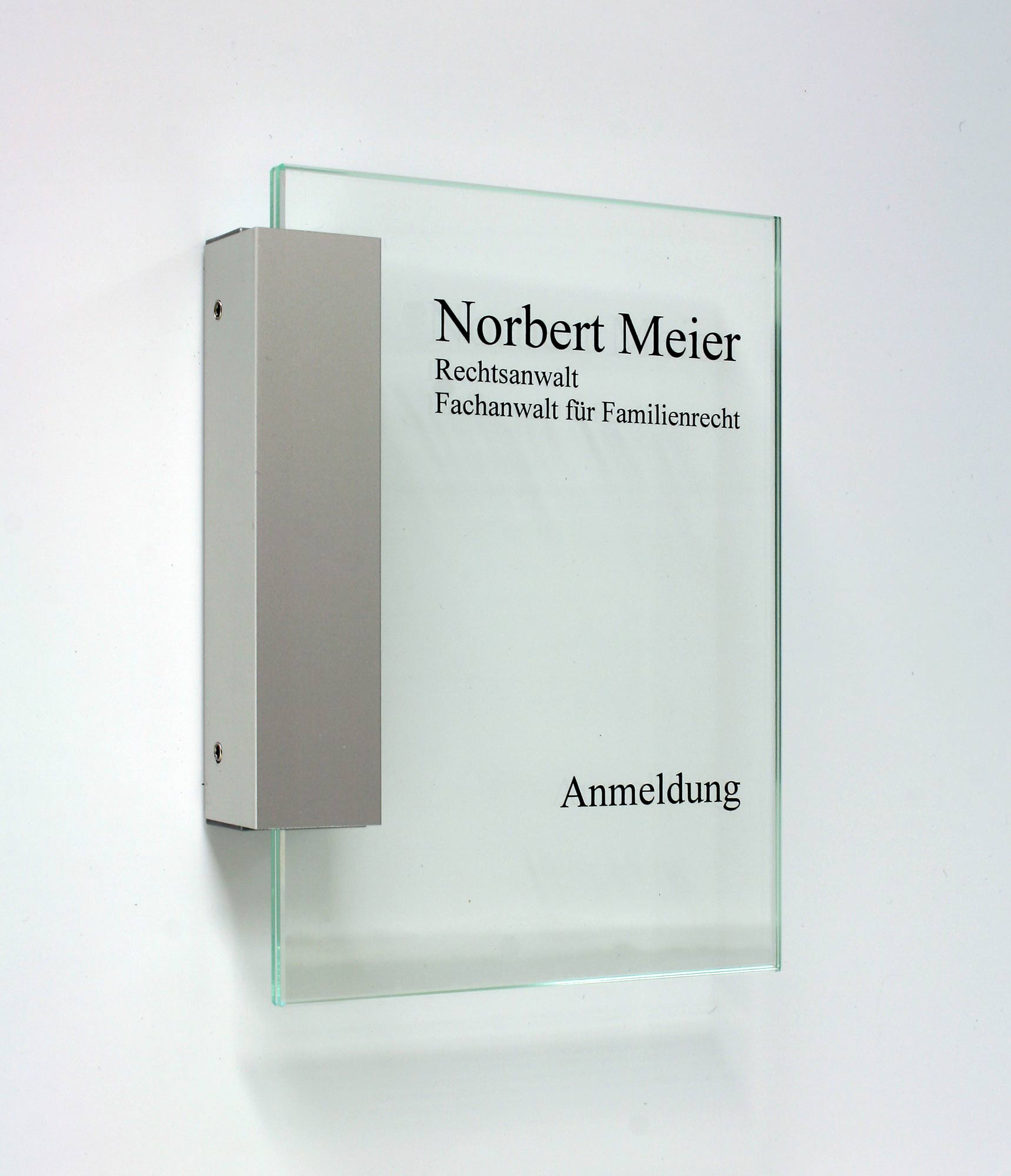 Glas-Türschild KRISTALLINO - 105 x 149 mm, DIN A6