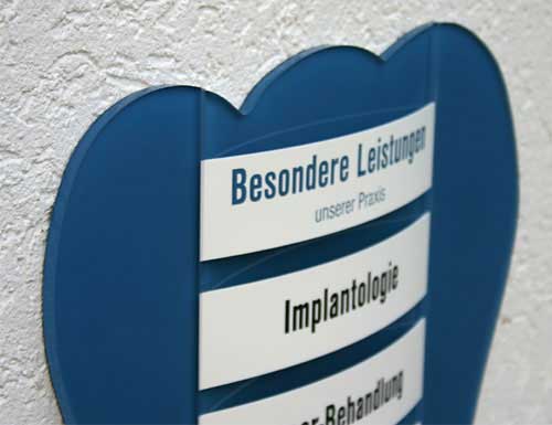 Leistungs-Tafel - 420 x 750 mm - Überschrift + 5 Titel