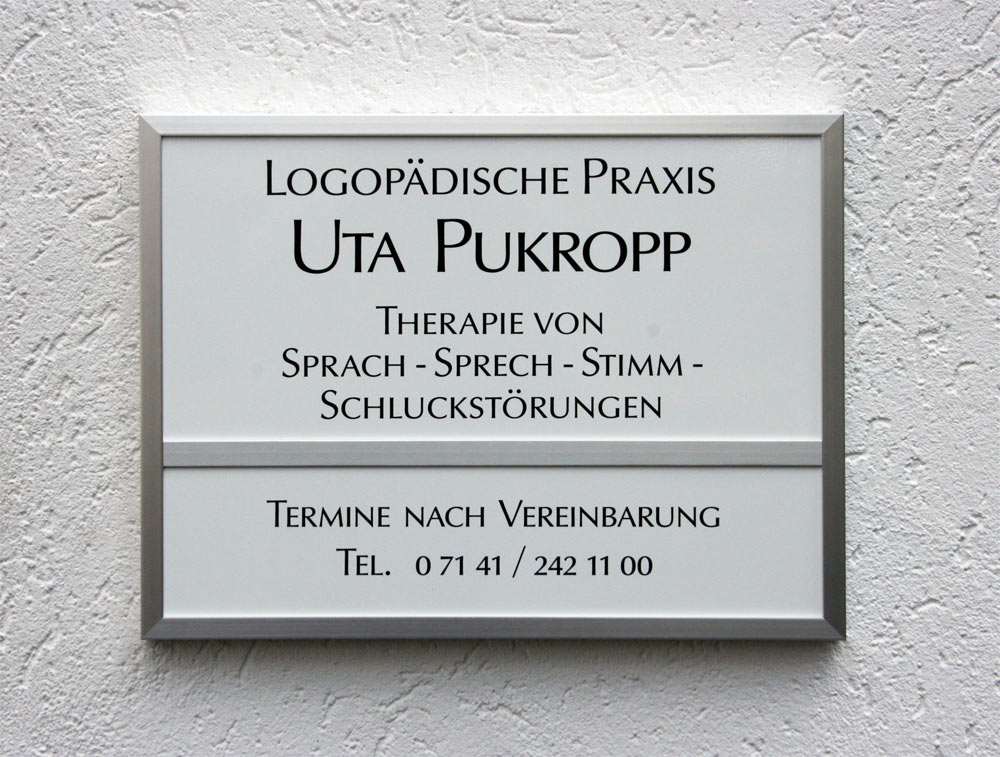 Alu-Wechselrahmen Typ Theta- - Rahmen silber eloxiert-Einschiebeschilder weiß