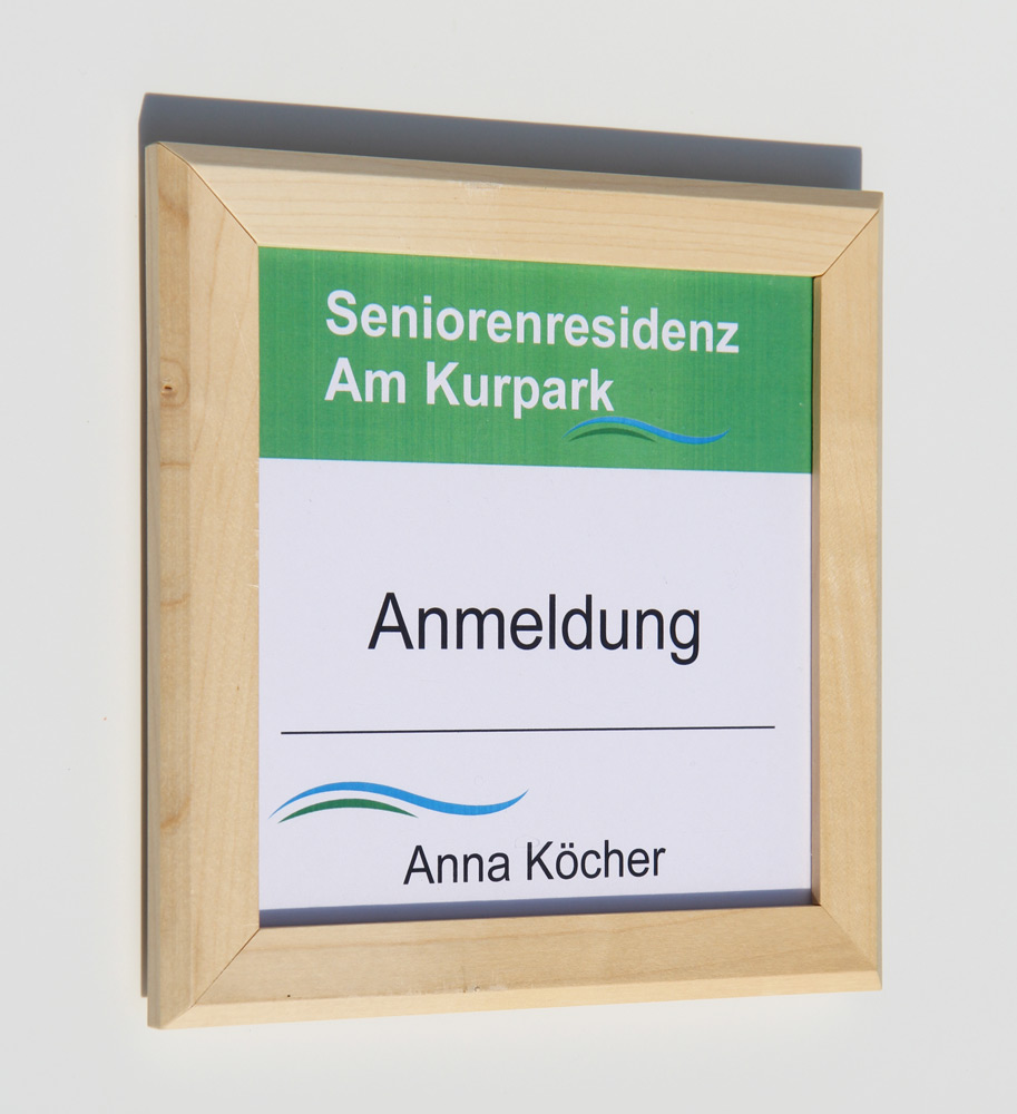 Türschild WoodSign-Ahorn - 174 x 174 mm