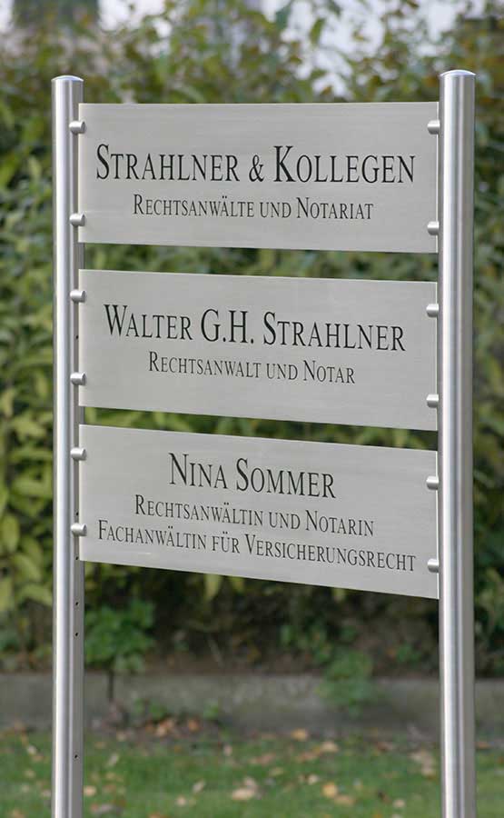 Edelstahl-Schildständer - Typ HGH-V2A-8020-1