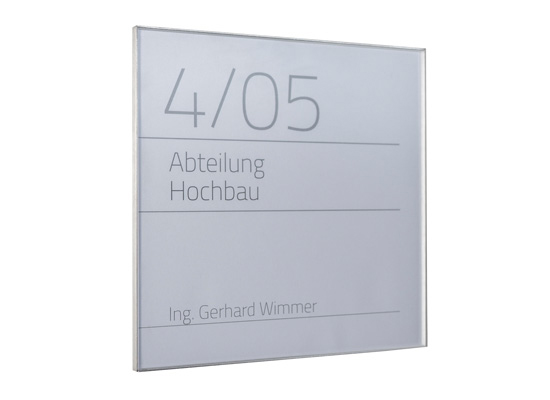 Türschild NIRO.clic - 213 x 299 mm, A4 (hoch oder quer)