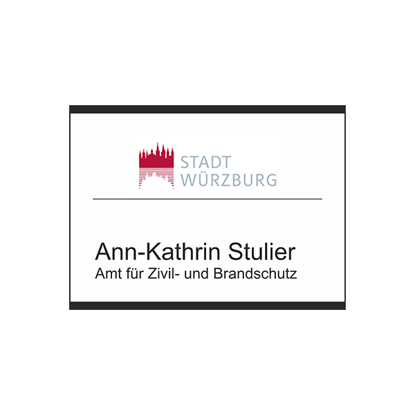 Türschild SlideFix Black - 210 x 150 mm (BxH) A5 quer