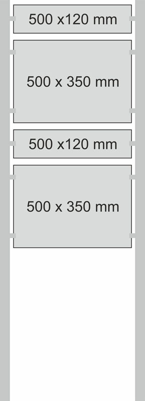 Edelstahl-Schildständer - Typ HGH-V2A-5035